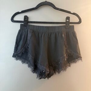 Bear Dance Black Lace Trim Lounge Shorts – Size S
